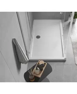Vane MEXEN - Flow sprchová vanička obdĺžniková slim 85 x 140, biela lesk 46R108514