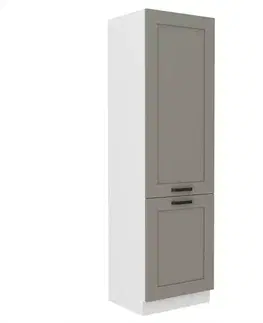 Kuchynské skrinky stojace Kuchynská skrinka Luna claygrey/biela 60DK-210 2F