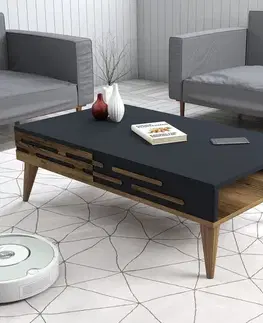 Konferenčné stolíky Konferenčný stolík Valensiya - Walnut, Anthracite