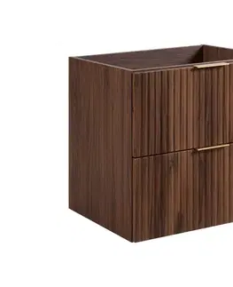 Skrinky do kúpeľne Elvisia Skrinka pod umývadlo FLOW Oak walnut 60 2S | 60 cm