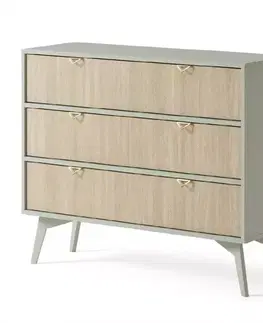 Komody do spálne Komoda Forest KSZ106 eukalyptus/jedľa scandi