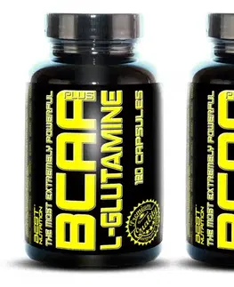 Aminokyseliny 1+1 Zadarmo: BCAA plus L-Glutamine od Best Nutrition 250 kaps. + 250 kaps.
