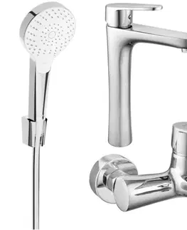 Sprchy a sprchové panely MEXEN/S - Kama R05 Set umývadlové a vaňové batérie s príslušenstvom, chróm 72513R05-00