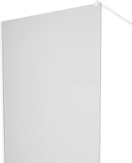 Sprchové dvere MEXEN/S - KIOTO Sprchová zástena WALK-IN 100 x 200, dekor jinovatka 8 mm, biela 800-100-101-20-30