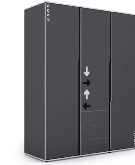 Šatníkové skrine Predsieňový Nábytok Matrix 3D grafit/biela