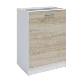 Kuchynské dolné skrinky KONDELA Fabiana S-60 dolná kuchynská skrinka dub sonoma / biela