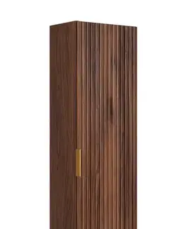 Skrinky do kúpeľne Elvisia Vysoká skrinka do kúpeľne FLOW Oak walnut