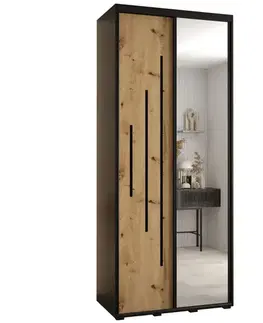 Šatníkové skrine Skriňa 45 Canaris 13 100 čierna/artisan/čierna