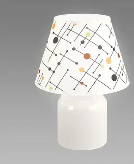 Lampy do obývačky Stolná lampa IMBIR E14 biela 04102 LB1