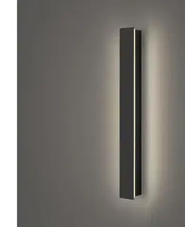 LED osvetlenie BRILAGI - LED vonkajšie nástenné svietidlo LINEAR LED/12W/230V 4000K IP65 čierne BRI281