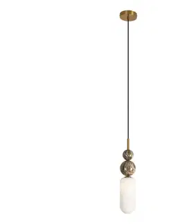 Svietidlá MAXLIGHT P0642 - Závesný luster NOVA na lanku 1xG9/12W/230V priemer 12 cm zlatý P0642