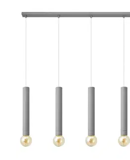 Svietidlá  Luster na lanku TUBA 5xE27/15W/230V šedá W-L 1117/5 GR
