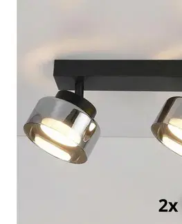 Svietidlá BRILAGI -LED RGB stmievateľné bodové svietidlo AURA LUX 2xGX53/14W/230V Wi-Fi Tuya čierna/dymová BG3449+2xIM1490