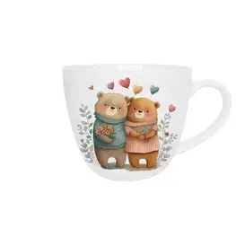 Hrnčeky, šálky, podšálky DUO - Hrnček 460ml BEARS 2, v darčekovej krabičke, porcelán