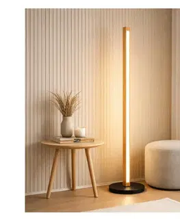 Lampy  LED stojacia lampa VERDE LED/18W/230V 3000K dub/čierna LP-1.292/DĄB
