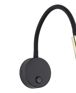 Svietidlá  LED Nástenná lampa LAGOS 1xG9/3W/230V čierna/zlatá 10039