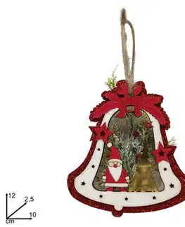 Vianočné dekorácie MAKRO - Dekorácia vianočný zvonček LED 12 cm rôzne motívy