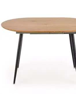 Stoly v podkrovnom štýle Rozkladací stôl Colorado 120/160x80cm Mdf/Oceľ – Dub Zlatá/Čierna