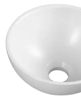 Umývadlá SAPHO - MINOR umývadlo na dosku, liaty mramor, priemer 26cm, biela MR260