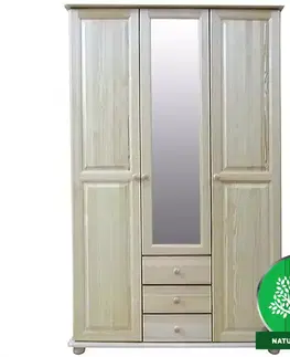 Šatníkové skrine Skriňa 141b 125 cm borovice