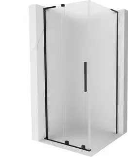 Sprchovacie kúty MEXEN/S - Velar L sprchovací kút, posuvné dvere 90 x 90, dekor, čierna 871-090-090-33-70