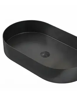 Umývadlá Umývadlo na dosku Iron Oval black