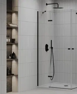 Vane MEXEN/S - Roma Duo sprchovací kút 100x90, transparent, čierna + vanička so sifónom 854-100-090-70-02-4010B