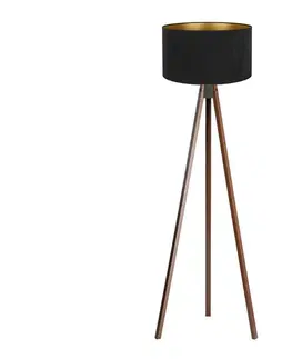 Lampy BRILAGI - Stojacia lampa VELVET 1xE27/60W/230V wenge/čierna AS0462+DU82610