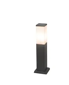 Zahradne stlpove lampy Inteligentný vonkajší lampáš tmavosivý 45 cm vrátane Wifi P45 - Malios