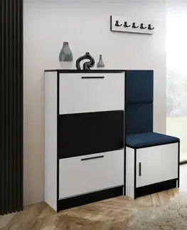Skrinky na topánky Skrinka na topánky Kpl Foli Biela + Modrá (KRONOS 09)