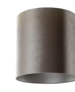 Tienidlo na lampu Zamatové tienidlo na lampu Taupe Cylinder 40/40/40