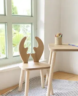 Doplnky do detskej izby Kid's Table Set Deer One Chair Set - Brown