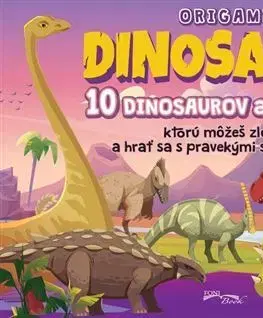 Nalepovačky, vystrihovačky, skladačky Origami - Dinosaury