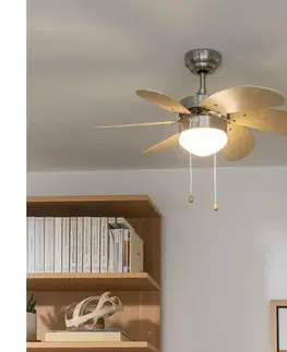 Ventilátory ZE - Stropný látor FAMARA 1xE14/60W/230V béžová 03809-ZEV