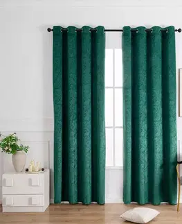 Závesy do spálne Záves na priechodkách Velvet GY2328/270G/M2/7 140x250 cm zelená