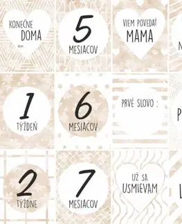 Míľnikové kartičky Míľnikové kartičky na fotenie - Béžové