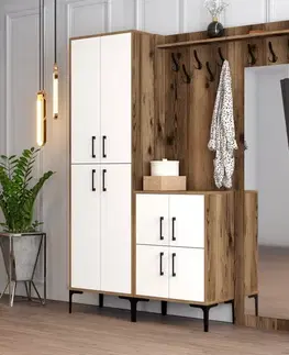 Predsieňové steny Predsieňová stena Berlin ABC - Walnut, White