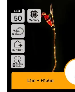Vianočné dekorácie  B.V.  - LED vonkajšia vianočná dekorácia LED/4xAA IP44 Santa Claus na padáku B10303AAEQ