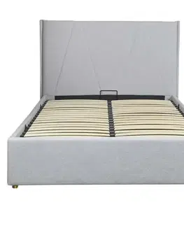 Dvojlôžkové postele Posteľ Rovigo 140x200 BED23-06 sivý