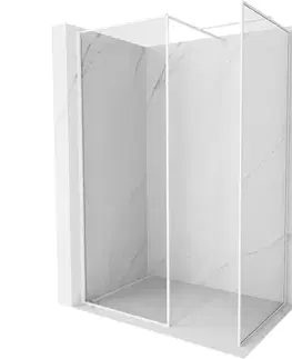 Sprchové dvere MEXEN/S - Kyoto-F Sprchová zástena WALK-IN s rámom 160 x 90, transparent 8 mm, biela 800-160-202-04-20-090