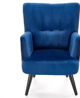 Moderné kreslá Kreslo Pagoni námornícka modrá/čierna