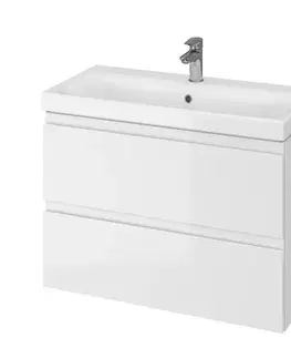 Doplnky do kúpeľne CERSANIT - SET 979 MODUO SLIM 80 BIELA DSM (SKRINKA + UMÝVADLO) S801-225-DSM