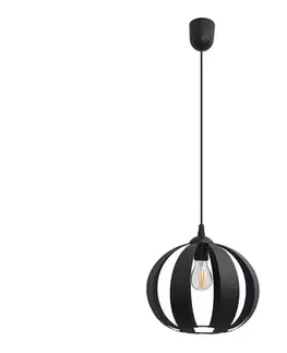Svietidlá  Luster na lanku NEWTON 1xE27/15W/230V čierna W-1380/1 BK+SCW-P BK