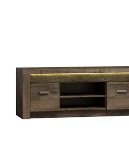 TV stolíky KONDELA Infinity 9 tv stolík jaseň tmavý