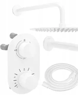 Vaňové panely MEXEN/S - Kai DR70 podomietkový vaňový SET s výtokovou hubicou + slim sprcha 30, biela 77602DR70301-20