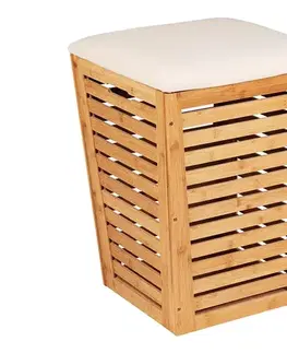 Svietidlá WENKO 25143100 - Kôš na bielizeň BAMBUSA 40x56 cm hnedý 25143100
