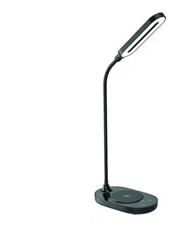 Lampy  LED Stmievateľná dotyková lampa s bezdrôtovým nabíjaním OCTAVIA LED/7W/230V čierna DL4301/B