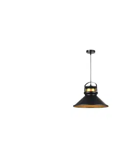 Svietidlá  Luster na lanku TAO 1xE27/60W/230V pr. 37 cm čierna ZS TAO-37