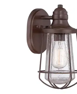Svietidlá Elstead Quoizel - Vonkajšie nástenné svietidlo MARINE 1xE27/60W/230V IP44 hnedá QZ-MARINE-S