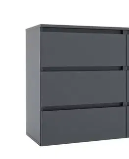 Komody a skrinky LIFE šuplíková komoda 1200, Grafite grey / Grafite grey